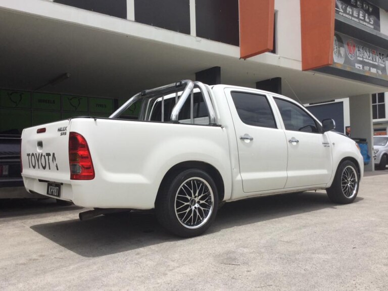 Toyota Hilux with 18-inch King wheels and lowered suspension