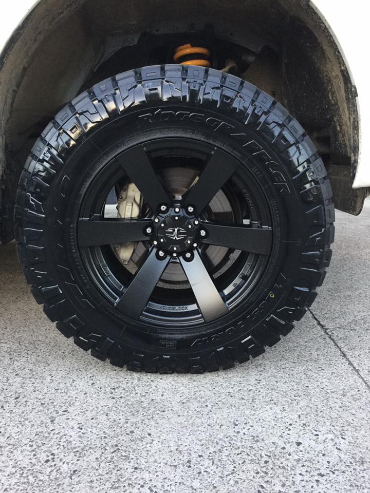 Toyota Hilux with 2-inch Oz Tec lift, 17-inch Spyder Delux wheels and Nitto Ridge Grappler tyres