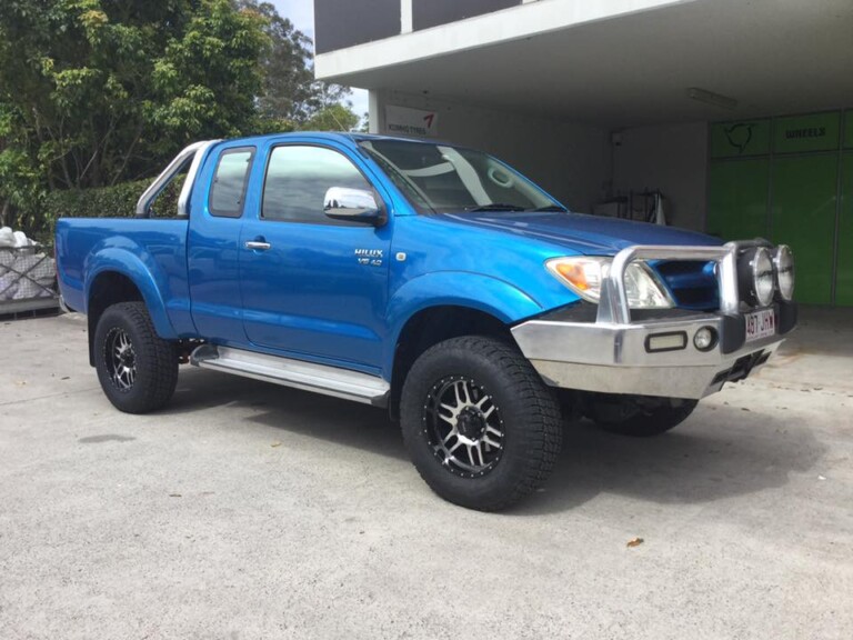 Toyota Hilux with 17-inch Versus Recoil wheels with machined face and Nitto Terra Grappler tyres