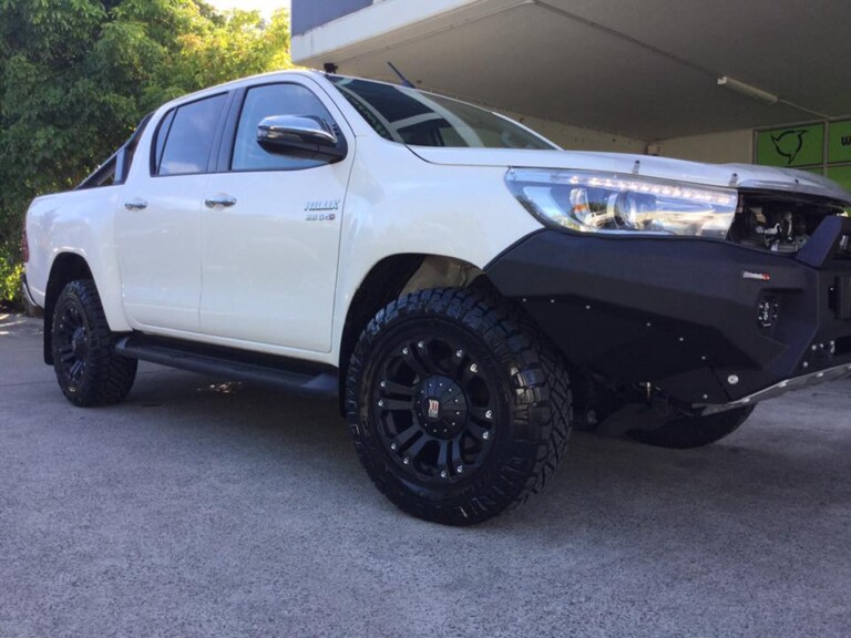 Toyota Hilux with 18-inch XD Monster wheels and Nitto Ridge Grappler tyres