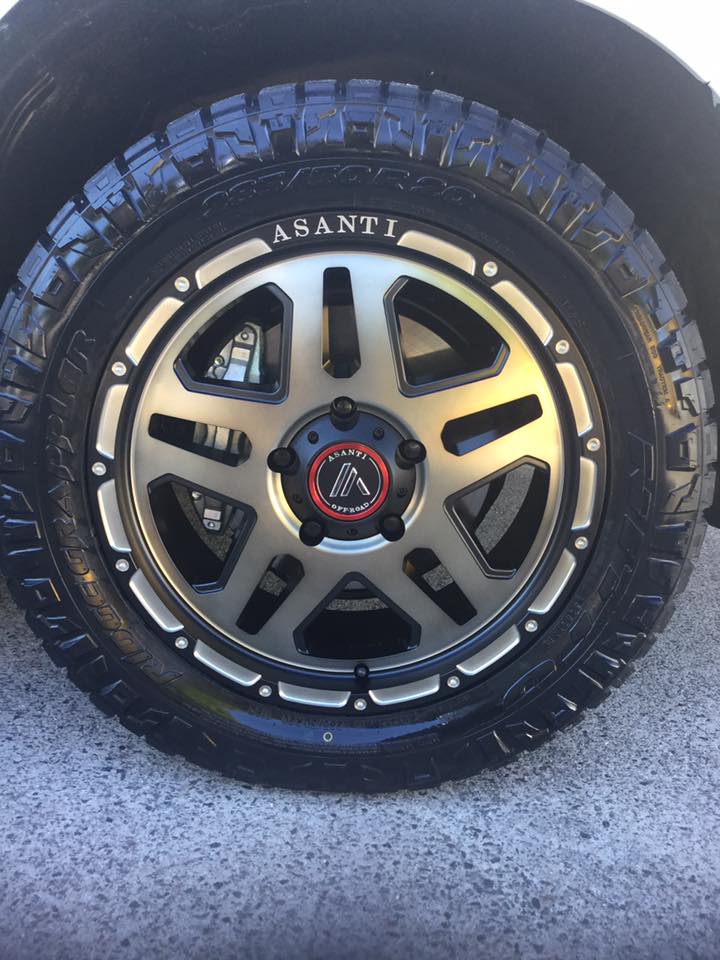 Toyota LandCruiser with 20-inch Asanti AB-809 wheels and Nitto Ridge Grappler tyres