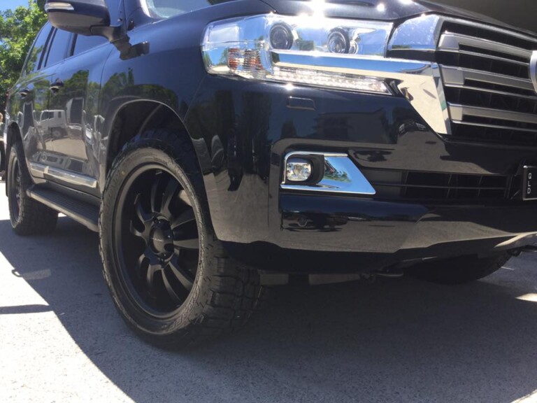 Toyota LandCruiser with 20-inch KMC Skitch wheels and Nitto Terra Grappler tyres