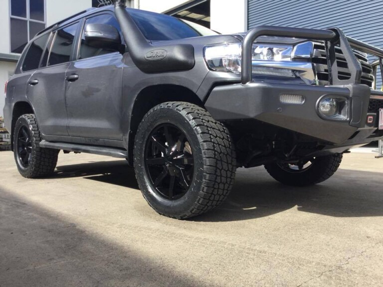 Toyota LandCruiser with 20-inch KMC Slide wheels and Nitto Terra Grappler tyres