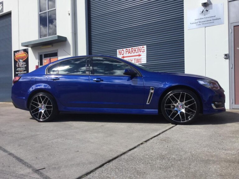 VF Commodore with 20-inch staggered HRE machined wheels