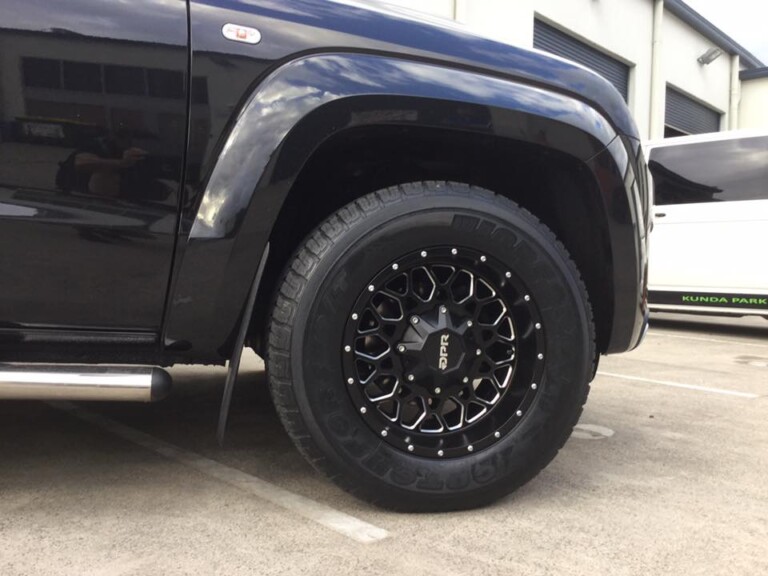 VW Amarok with 17-inch DPR Beretta wheels in custom offset