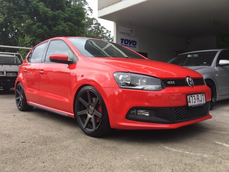 VW Polo GTI with 17-inch Niche wheels and coilovers