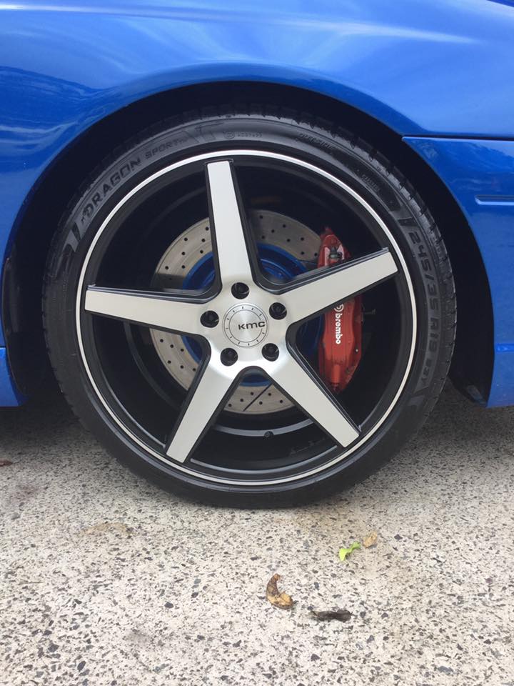 XR8 Falcon ute with 19-inch KMC District wheels and Pirelli Dragon Sport tyres